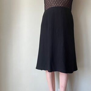 Elegant Black Midi Skirt